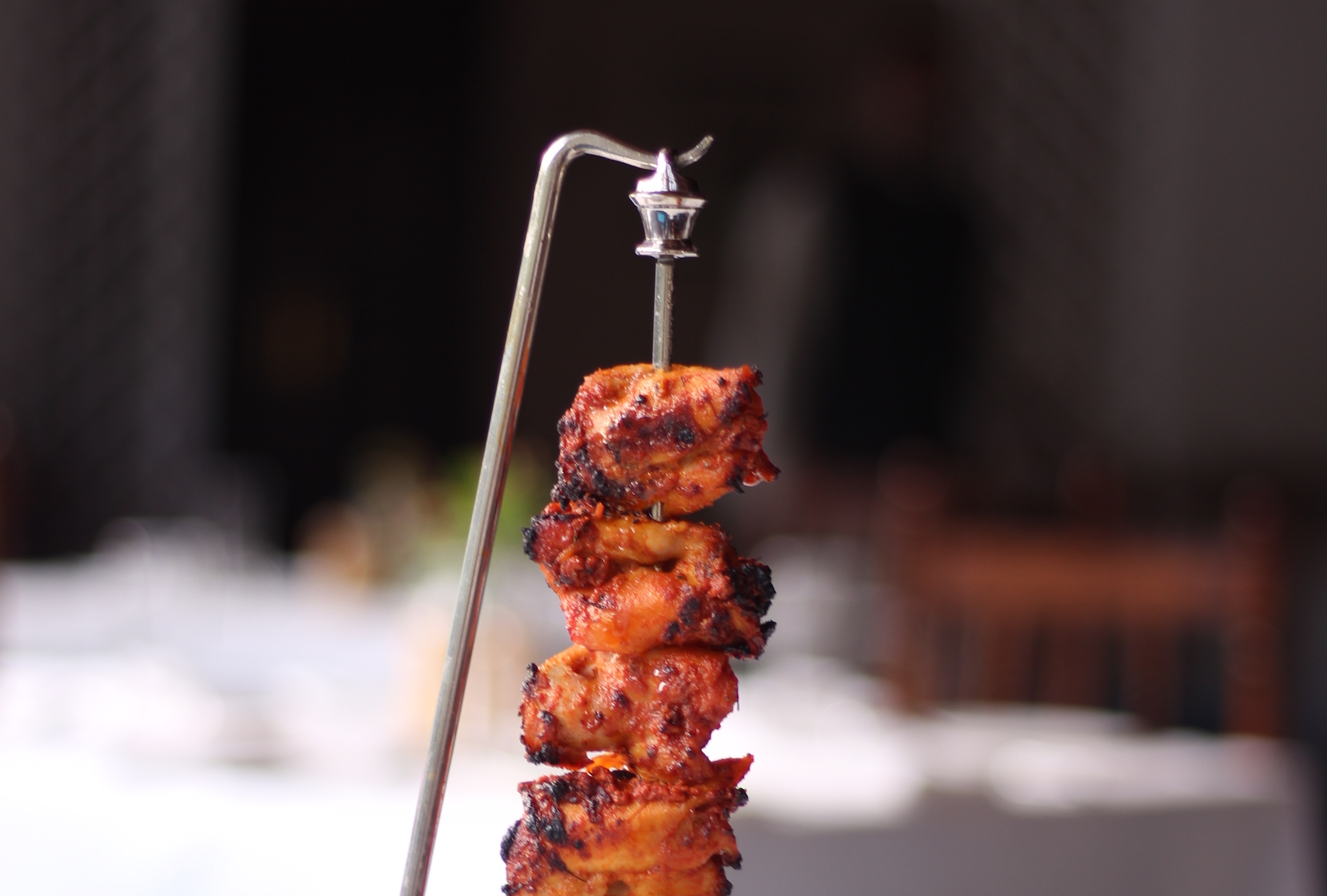 Hanging skewer of meat